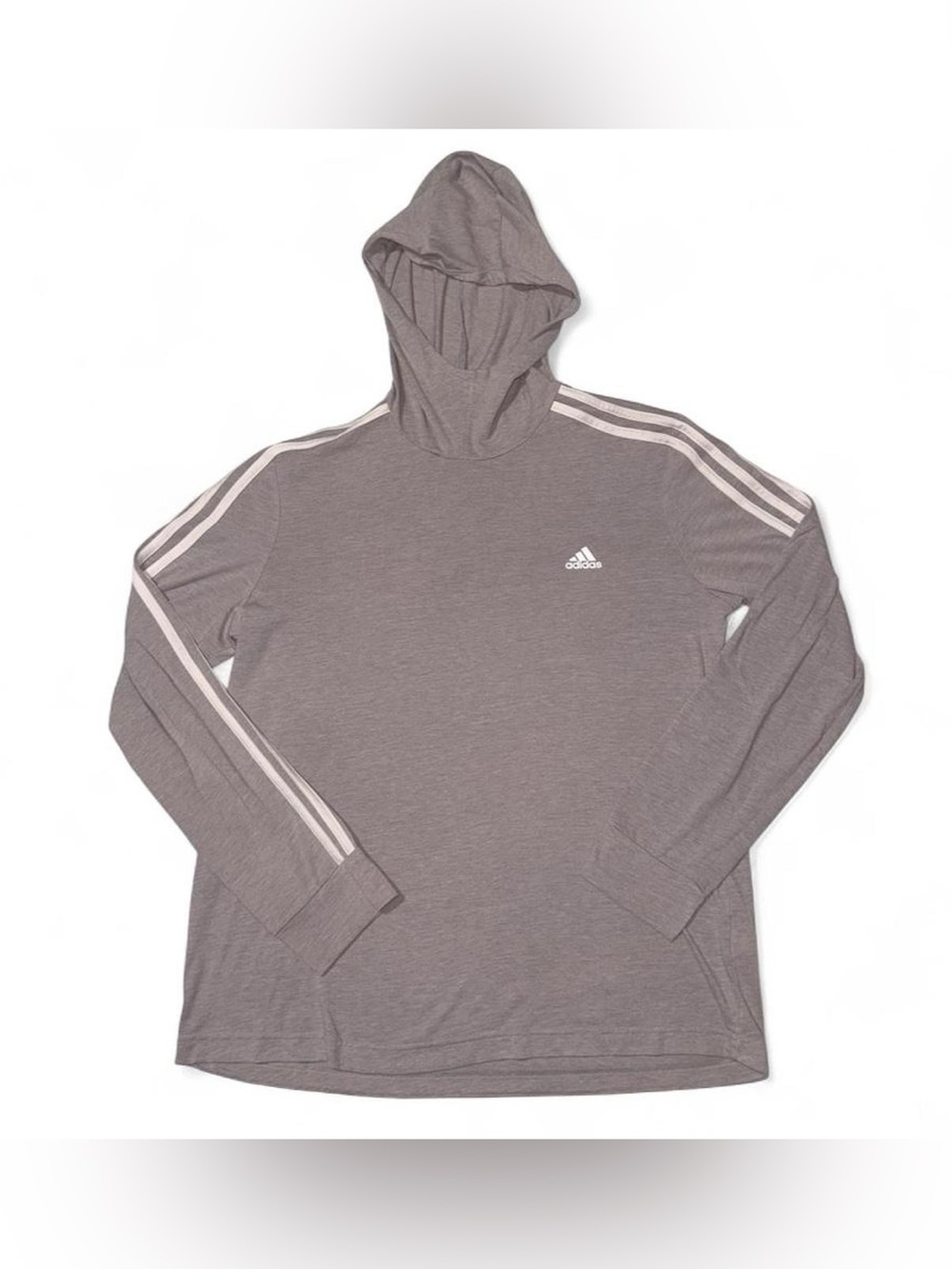 adidas Men’s Heather Gray Long Sleeve Hooded Training Top